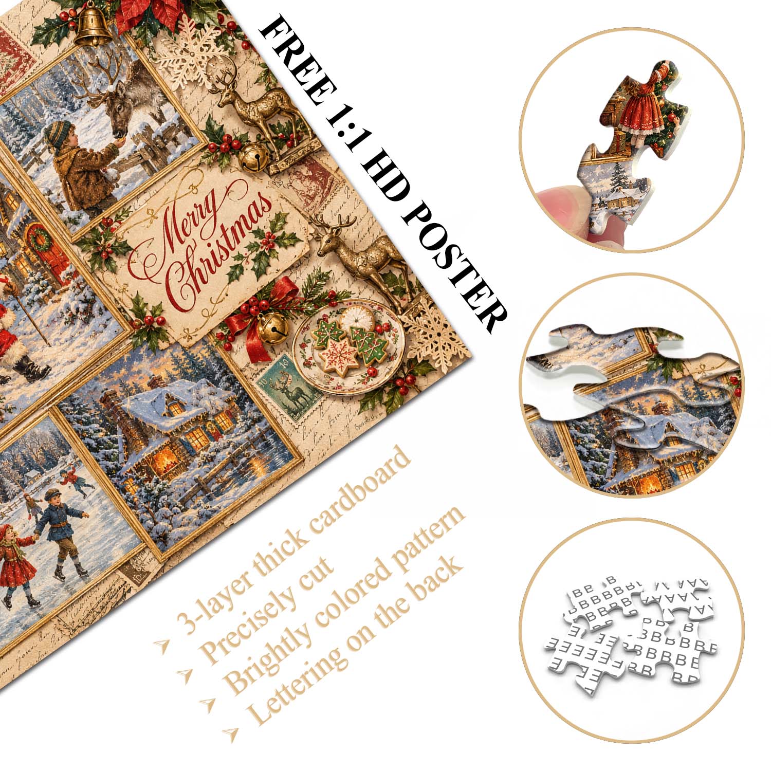 Yuletide Collage Jigsaw Puzzle 1000 Pieces