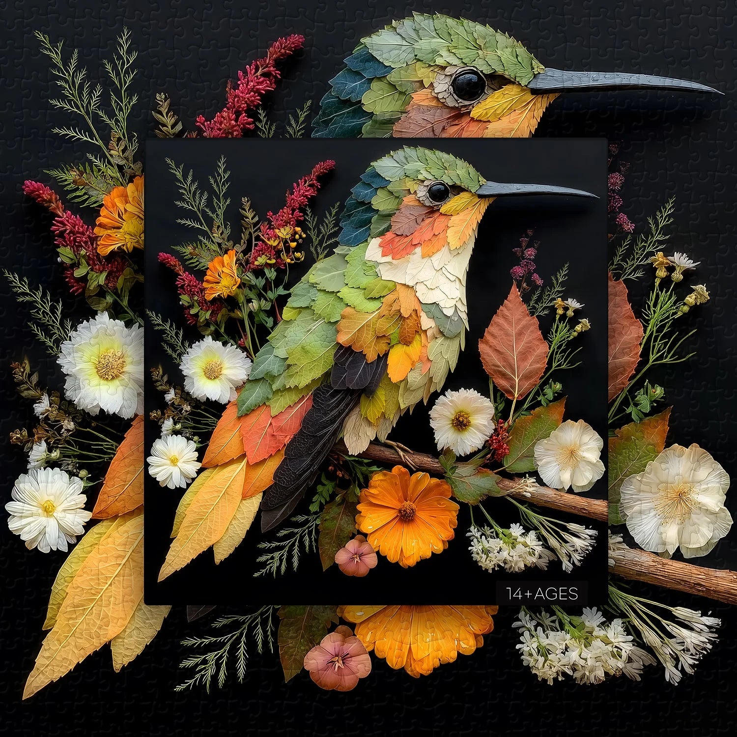 Leaf &Hummingbird Jigsaw Puzzle 1000 Pieces
