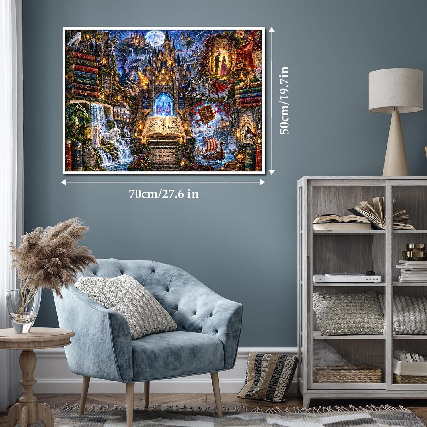 Fantasiewelt in Büchern Puzzle 1000 Teile