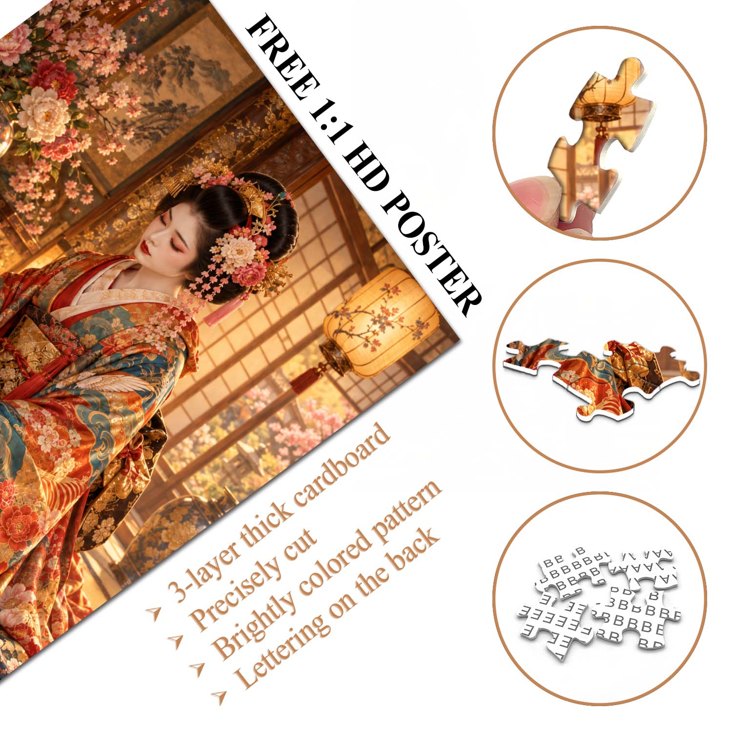 Geisha’s Calligraphy Hour Jigsaw Puzzle 1000 Pieces