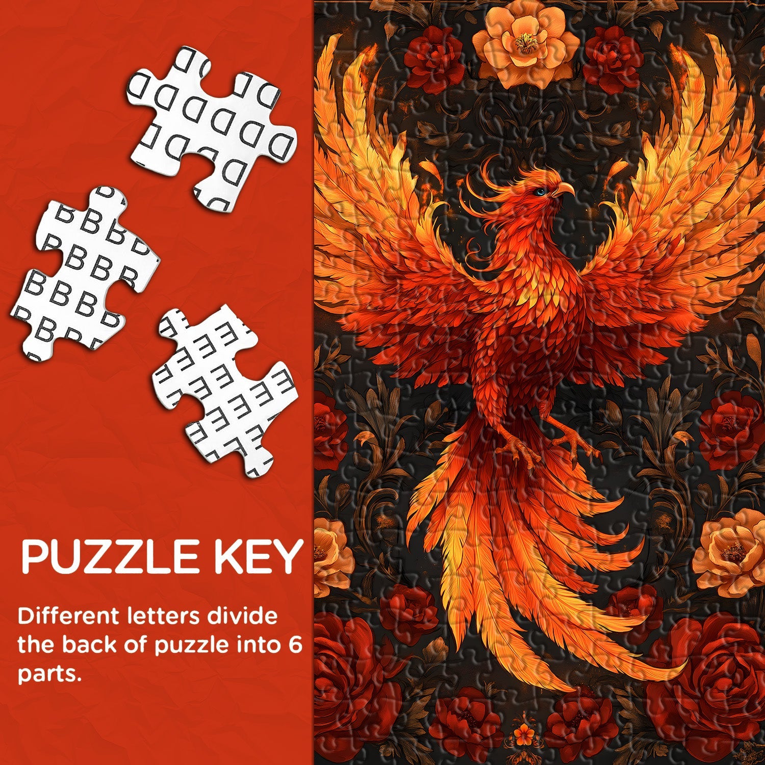 Floral Phoenix Jigsaw Puzzle 1000 Pieces