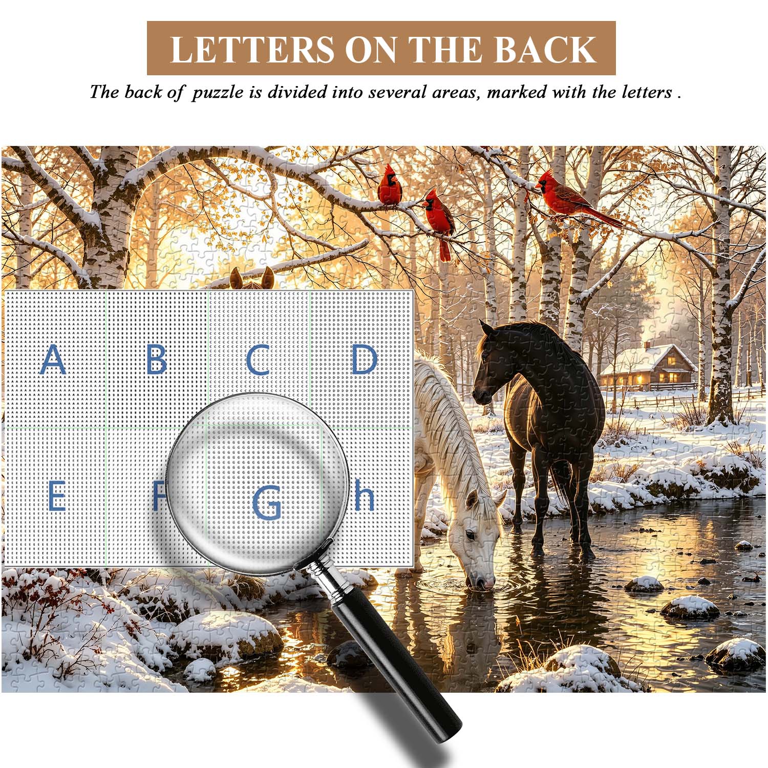 Sunset Winter Steeds Jigsaw Puzzle 1000 Pieces