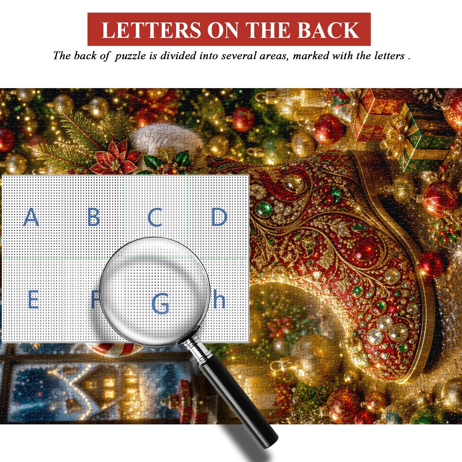 Festive Santa Boot Jigsaw Puzzle 1000 Pieces