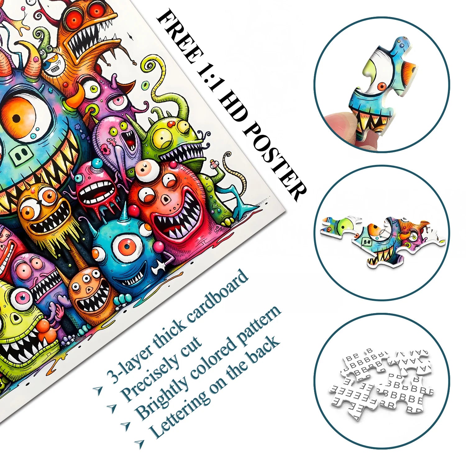 Puzzle della famiglia dei mostri da 1000 pezzi