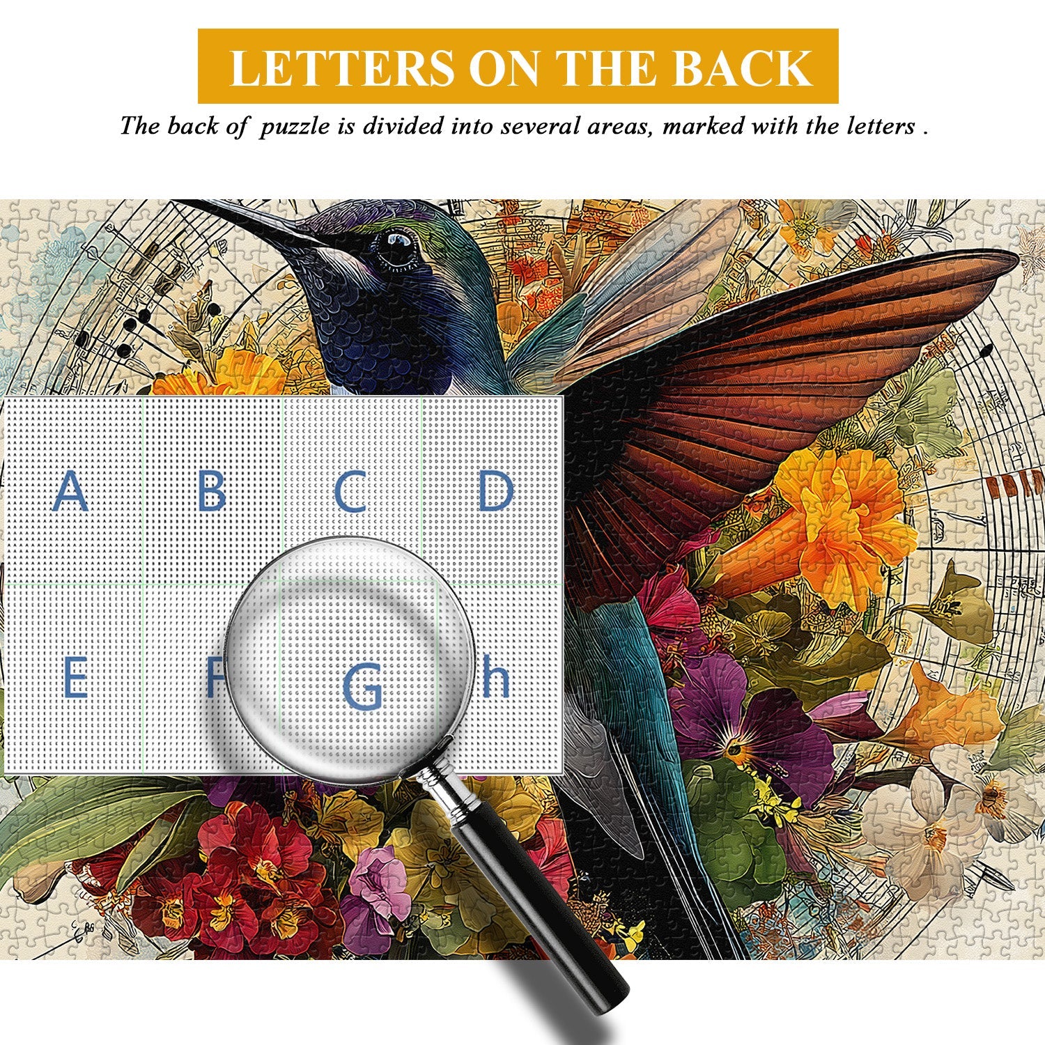 Blumenbesucher-Puzzle 1000 Teile