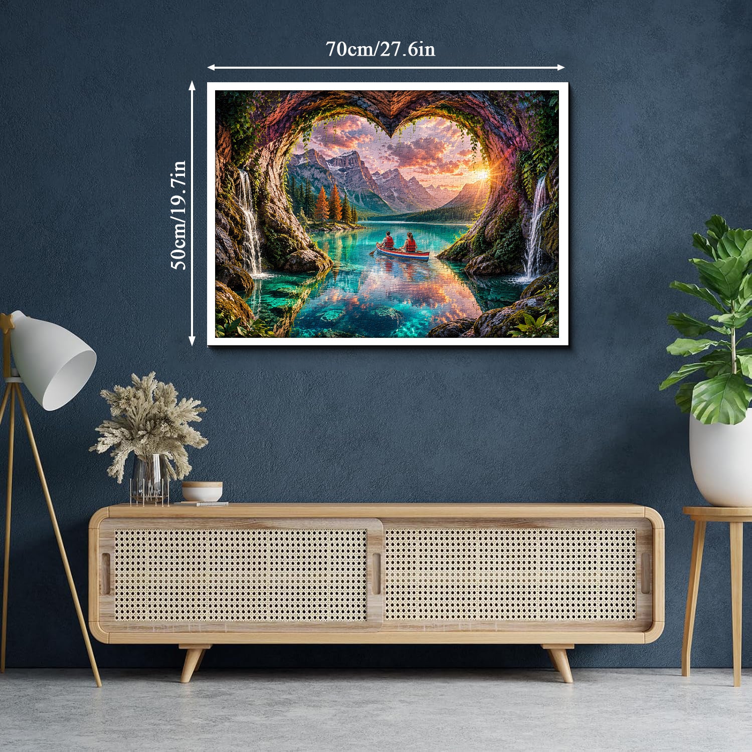 Puzzle Heart Rock Lake Adventure 1000 pezzi