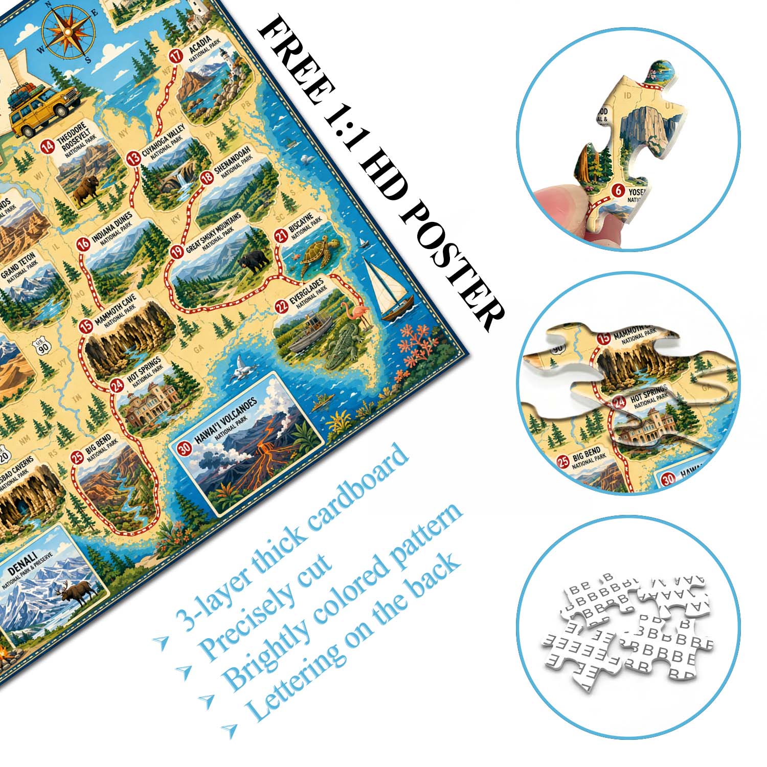 Explore National Parks Jigsaw Puzzle 1000 Pieces