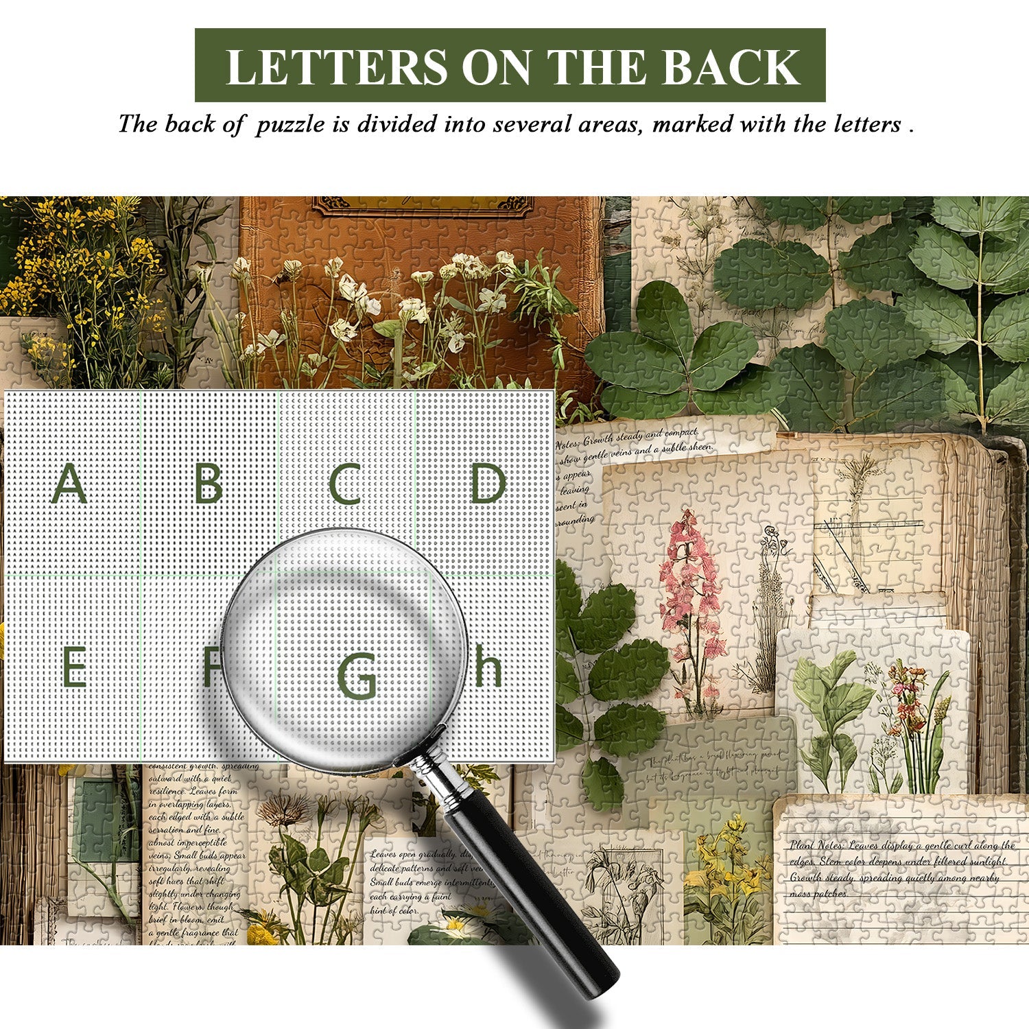 Vintage Botanical Diary Jigsaw Puzzle 1000 Pieces