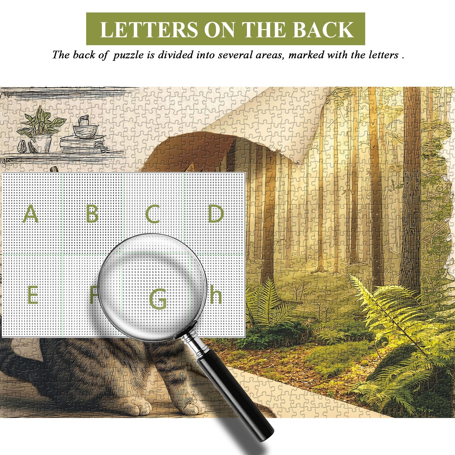 Das erforschende Katzenpuzzle 1000 Teile