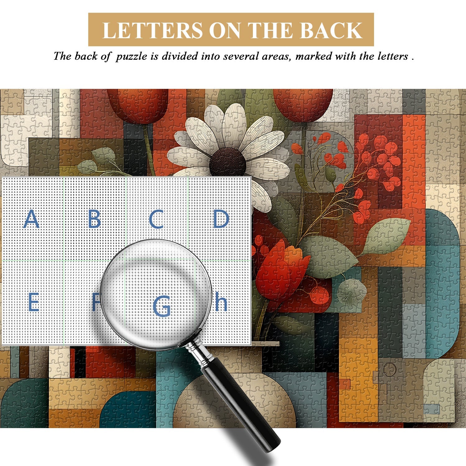 Geometric Floral Rhythm Jigsaw Puzzle 1000 Pieces