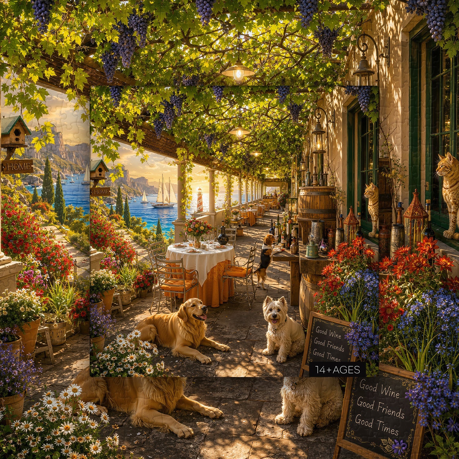 Sunset Vine Terrace Jigsaw Puzzle 1000 Pieces