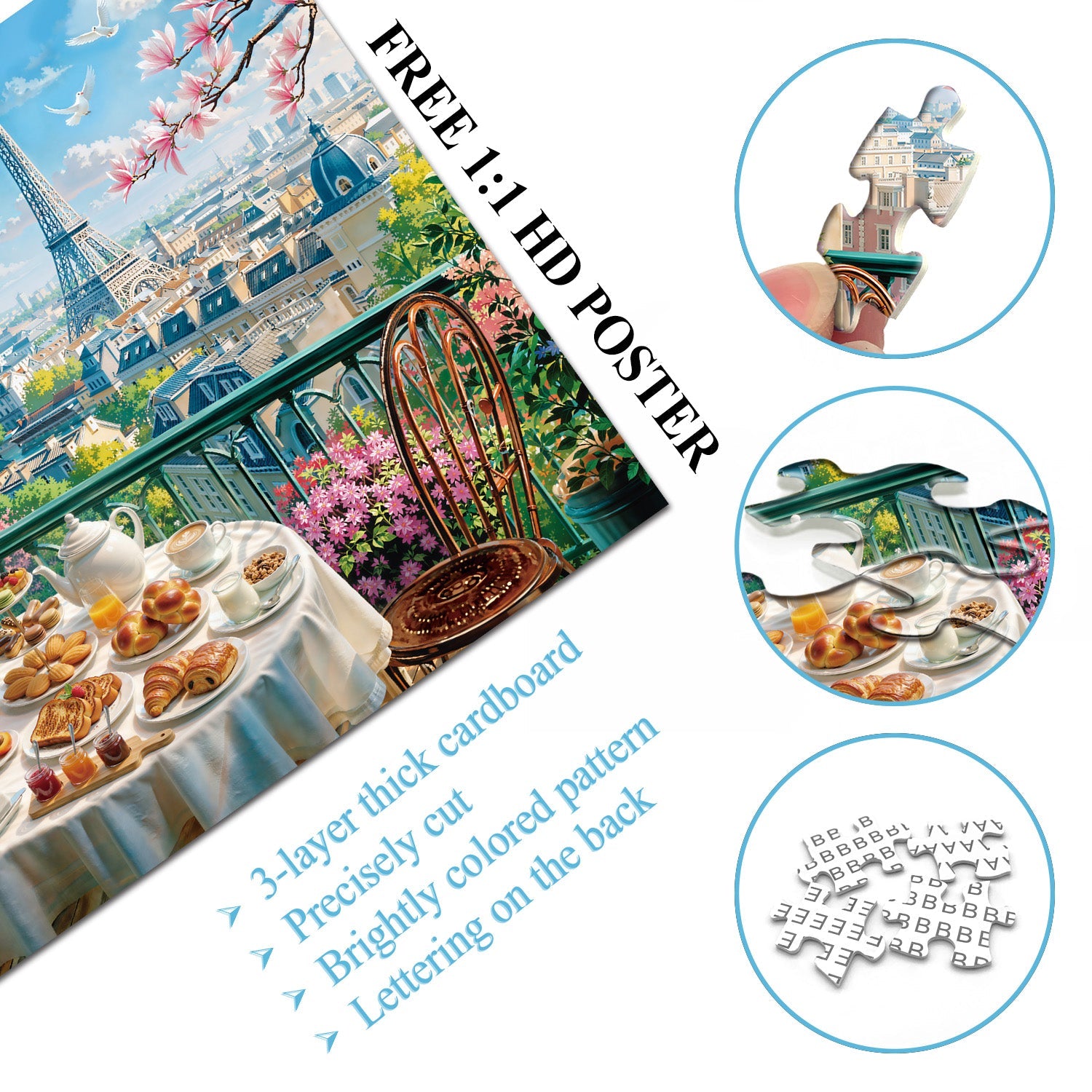 Frühstück in Paris Puzzle 1000 Teile