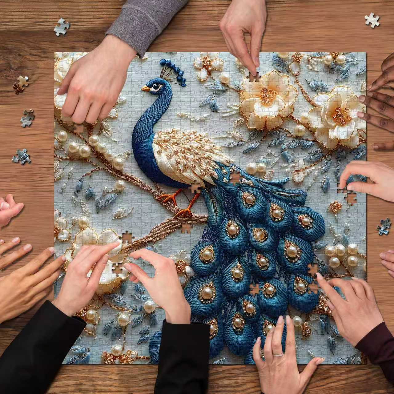 Perlengefieder-Puzzle 1000 Teile