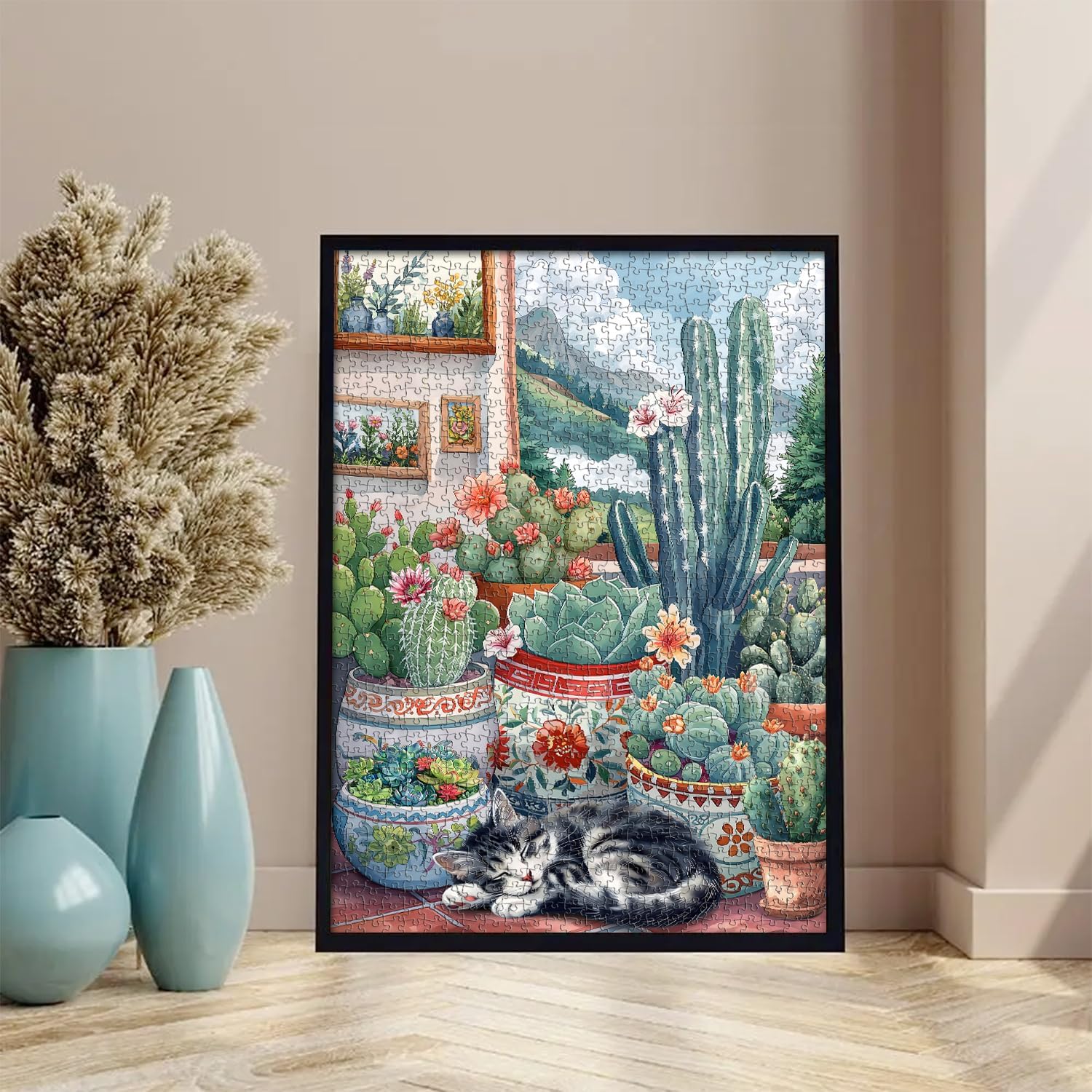 Cat & Cactus Jigsaw Puzzle 1000 Pieces