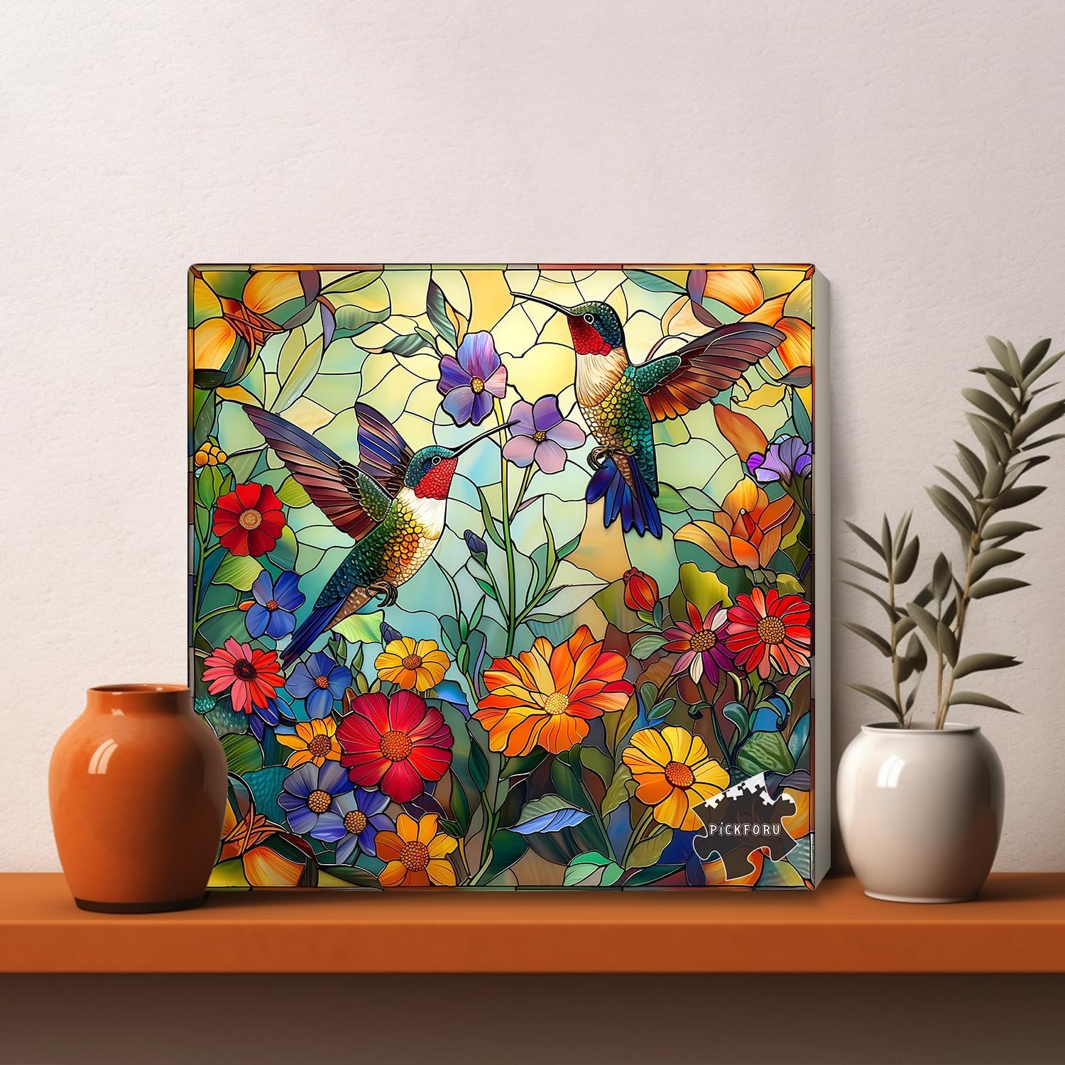 Colorful Flower Hummingbird Jigsaw Puzzle 1000 Pieces