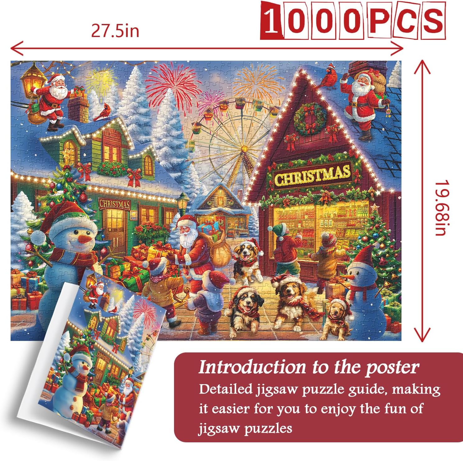 Happy Christmas Street Jigsaw Puzzles 1000 Pieces