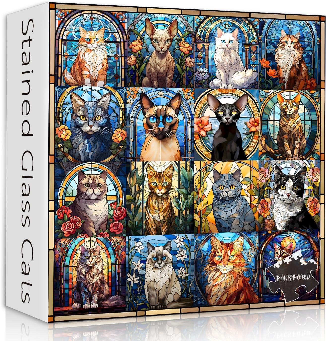Colorful Kitty Collage Jigsaw Puzzle 1000 Piece