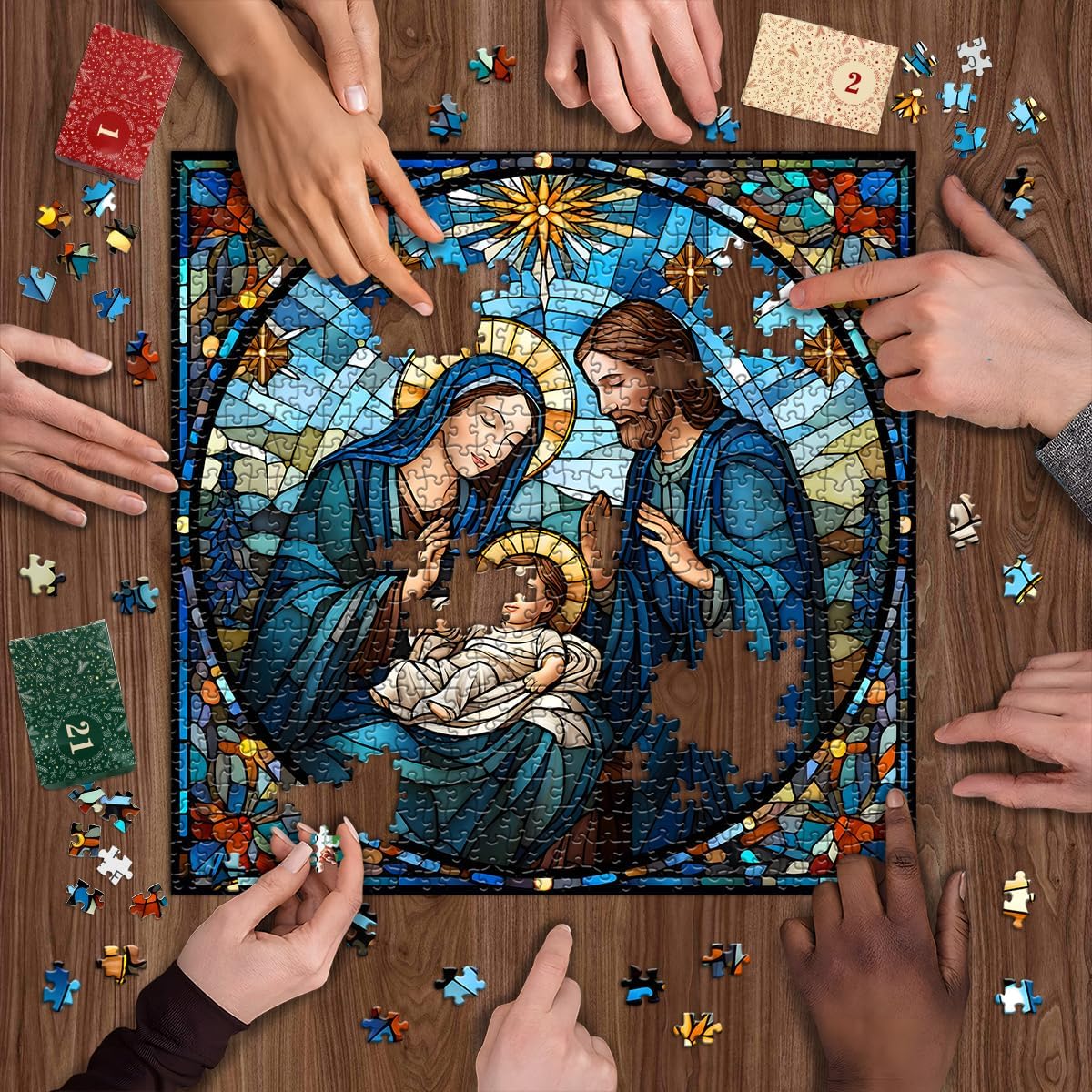 Nativity of Jesus Advent Calendar Jigsaw Puzzle 1000 Pieces