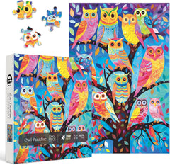 Vibrant Owl Paradise Jigsaw Puzzle 1000 Pieces