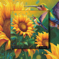 Sunflower Hummingbird Jigsaw Puzzles 1000 Pieces