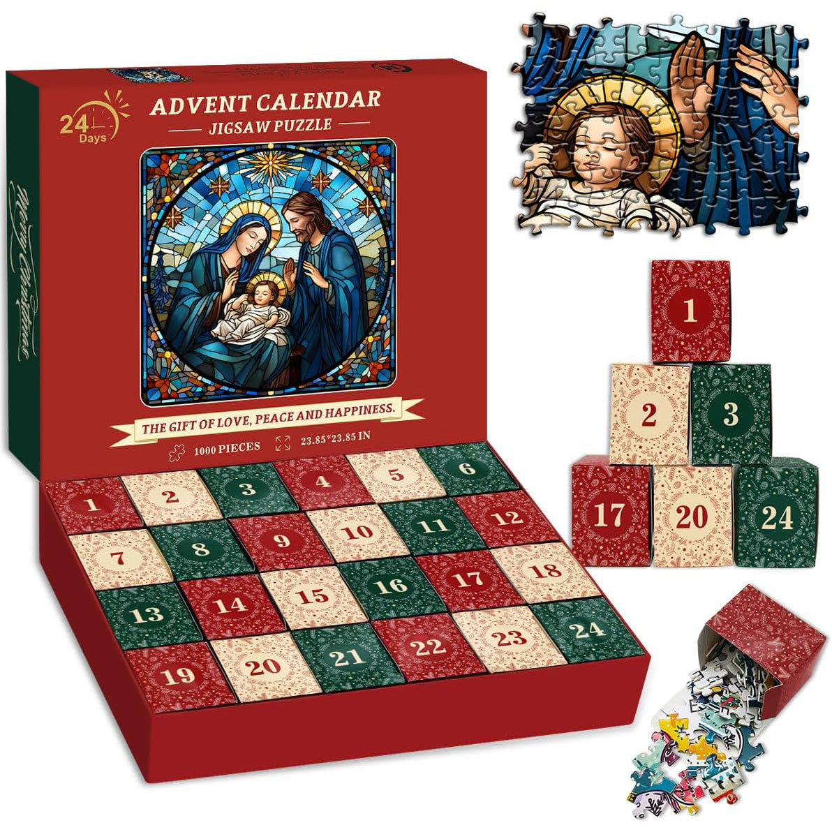 Nativity of Jesus Advent Calendar Jigsaw Puzzle 1000 Pieces