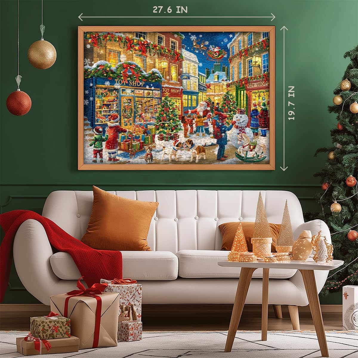 Joyful Christmas Street Jigsaw Puzzle 1000 Pieces