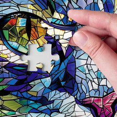 Stained Glass Cat Jigsaw Puzzles 1000 Pieces