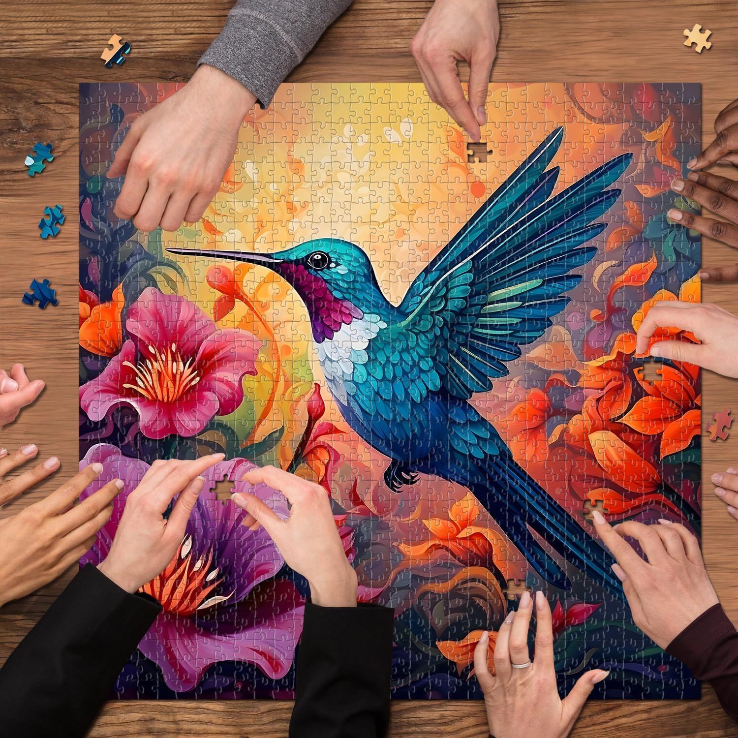 Hummingbird Garden Jigsaw Puzzles 1000 Pieces