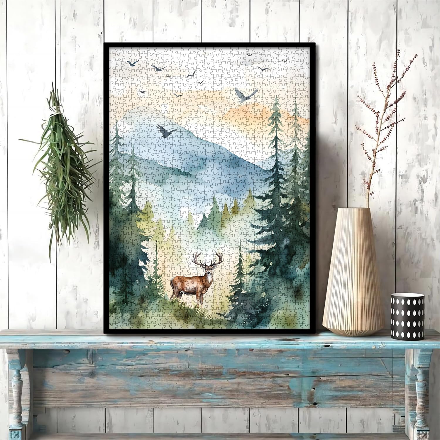 Mountains&Elk Jigsaw Puzzle 1000 Pieces