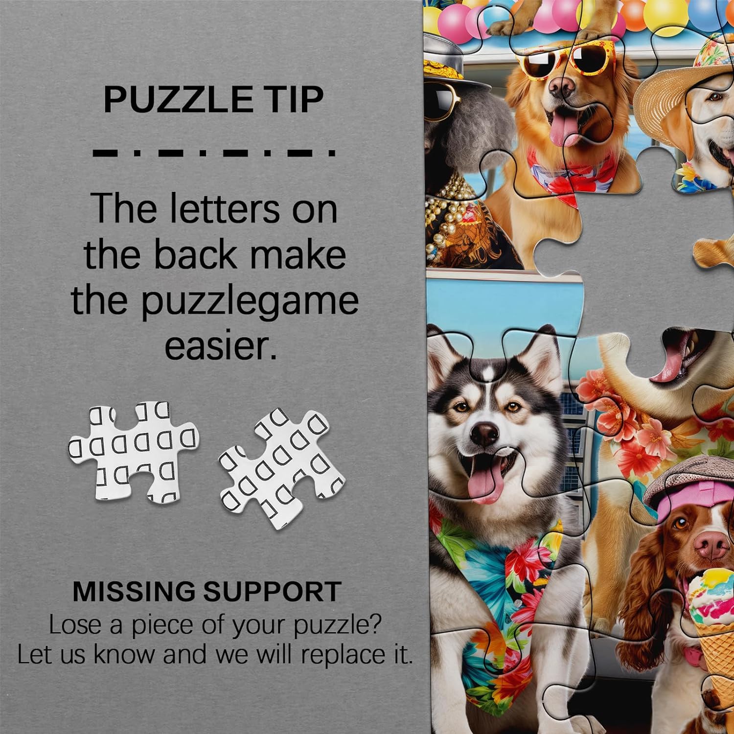 Holiday Puppy Jigsaw Puzzle 1000 Pieces