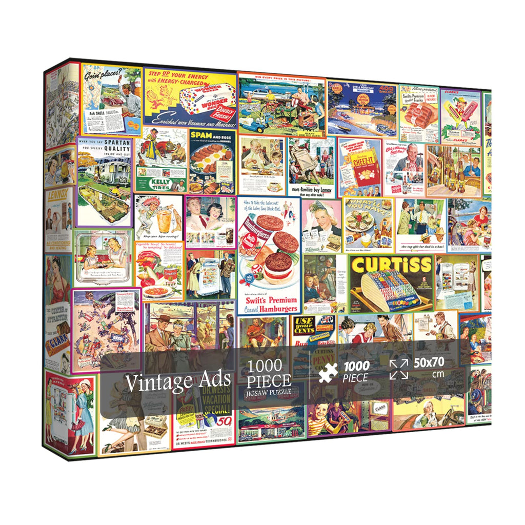 Pickforu® Vintage Ads Jigsaw Puzzle 1000 Pieces – Pickforu Puzzle