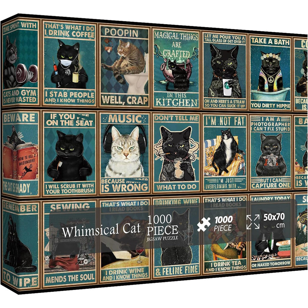 Whimsical Cat Jigsaw Puzzles 1000 Pieces
