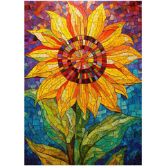 Mosaic Sunflower Jigsaw Puzzle 1000 Pieces