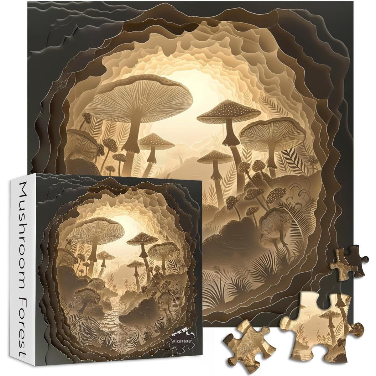 Mushroom Forest Jigsaw Puzzle 1000 Pieces