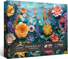 Paper Cut Art Floral Jigsaw Puzzles 1000 Pieces