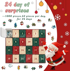 Christmas stamps Advent Calendar Jigsaw Puzzle 1000 Pieces