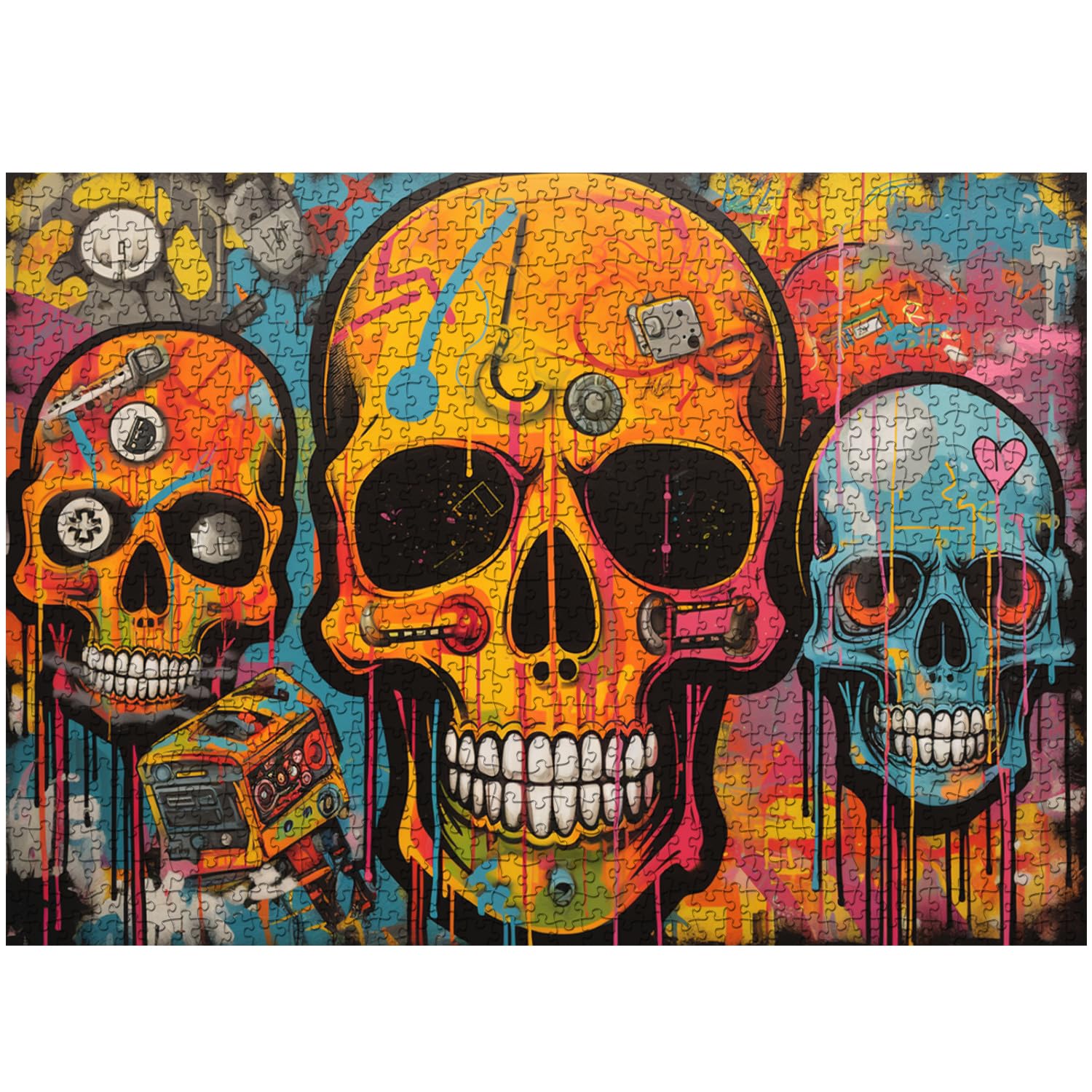 Graffiti Skull Jigsaw Puzzle 1000 Pieces