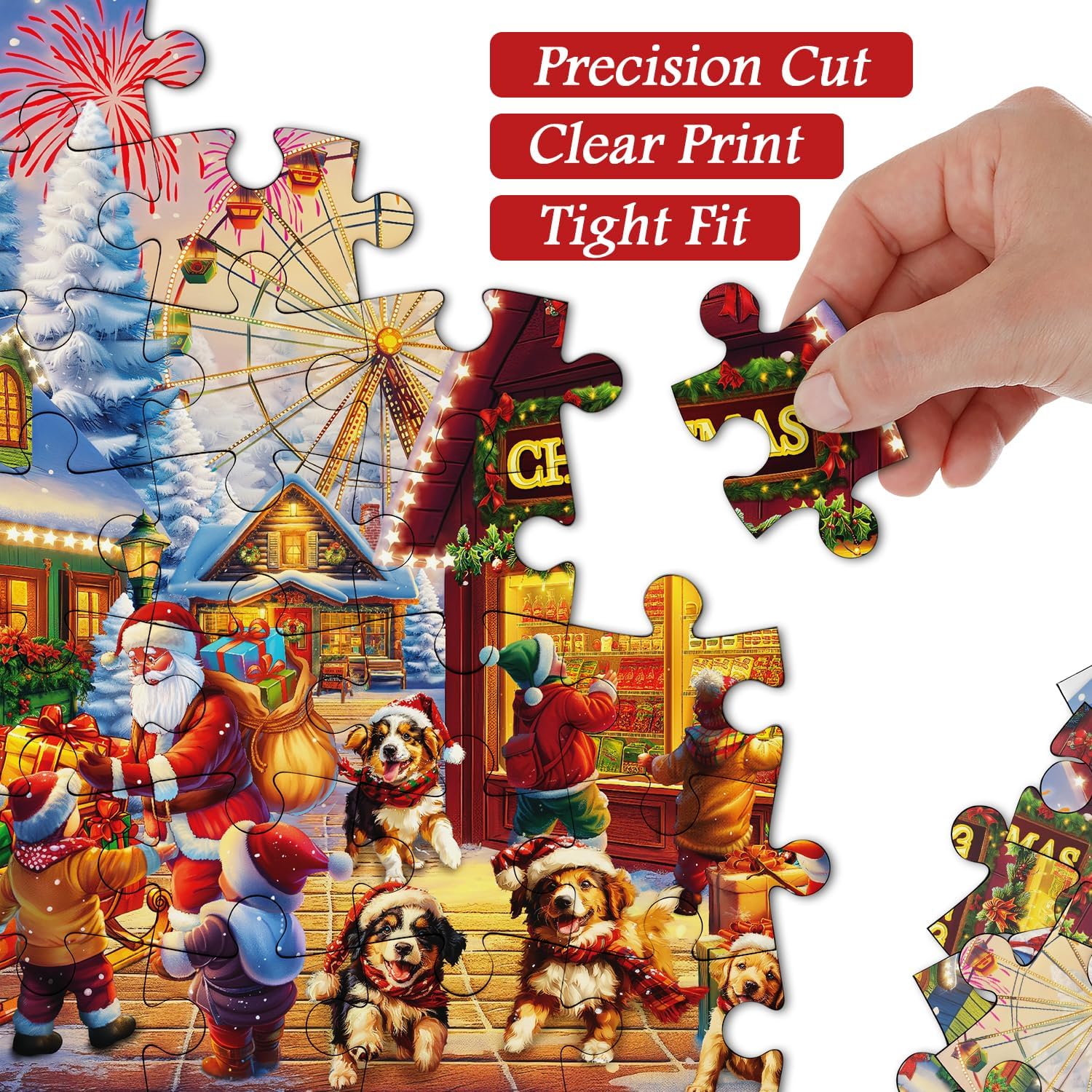 Happy Christmas Street Jigsaw Puzzles 1000 Pieces