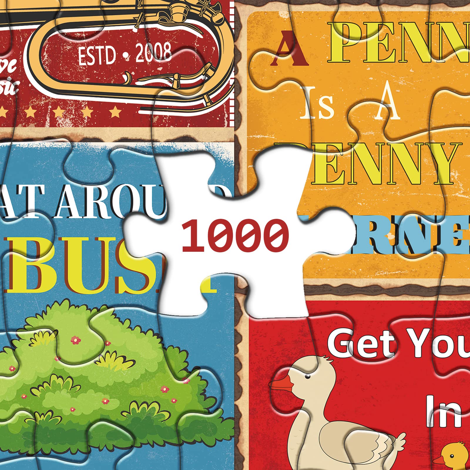 Pickforu® English Idioms Jigsaw Puzzles 1000 Pieces