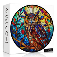 Stained Glass Owl Jigsaw Puzzle 1000 Pieces