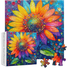 Rainbow Sunflower Jigsaw Puzzle 1000 Pieces