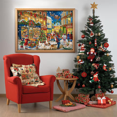 Joyful Christmas Street Jigsaw Puzzle 1000 Pieces