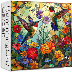 Colorful Flower Hummingbird Jigsaw Puzzle 1000 Pieces