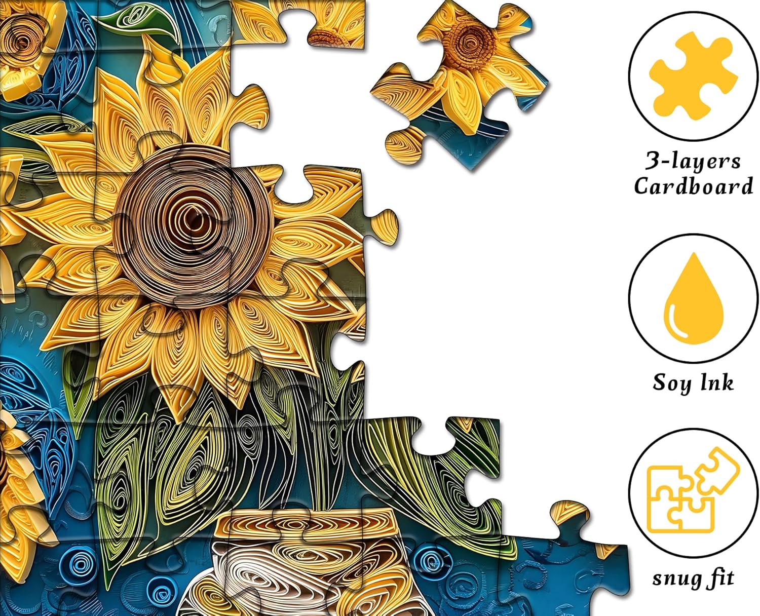 Sunflower Art Jigsaw Puzzle 1000 Pieces