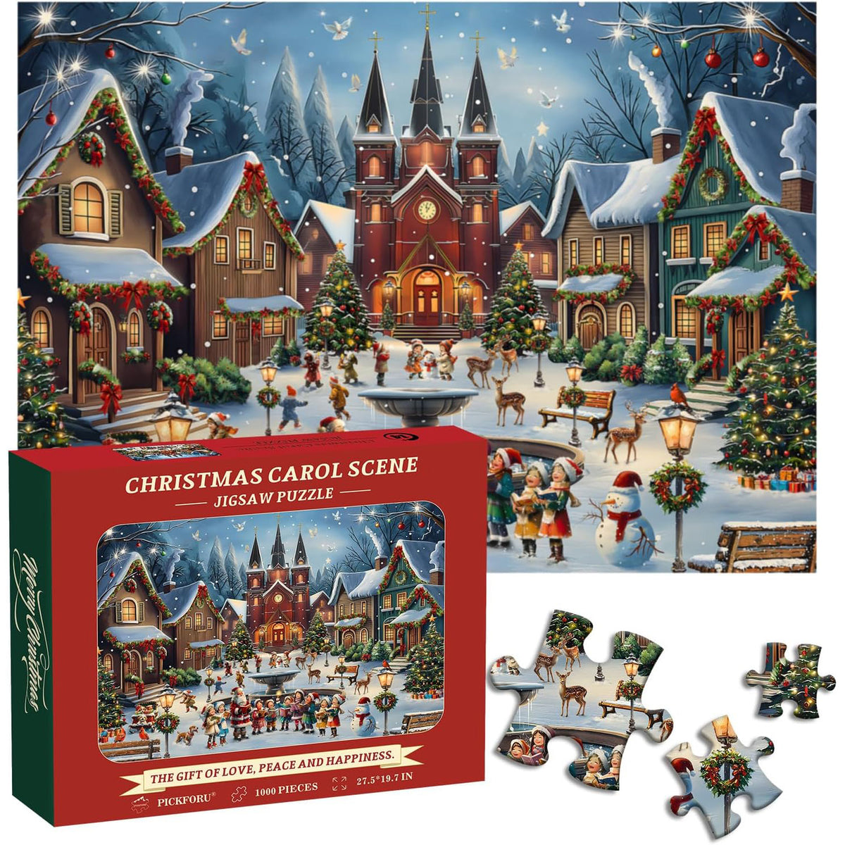 Christmas Carol Scene Jigsaw Puzzle 1000 Pieces