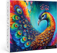 Vibrant Peacock Jigsaw Puzzle 1000 Pieces