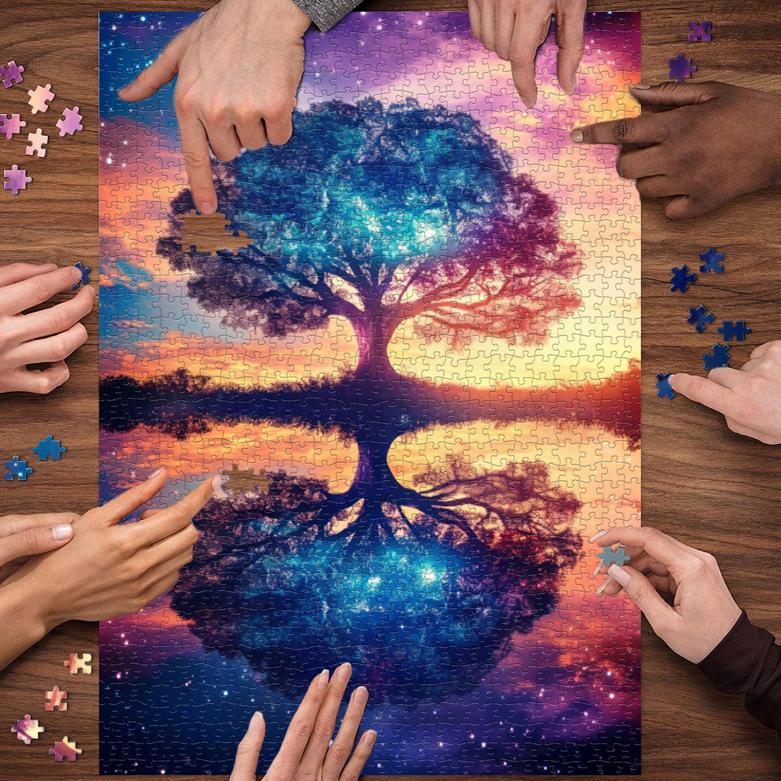 Starry Sky Tree Jigsaw Puzzle 1000 Pieces