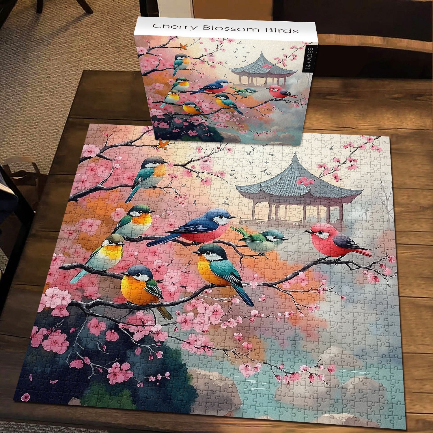 Kirschblütenvögel Puzzle 1000 Teile