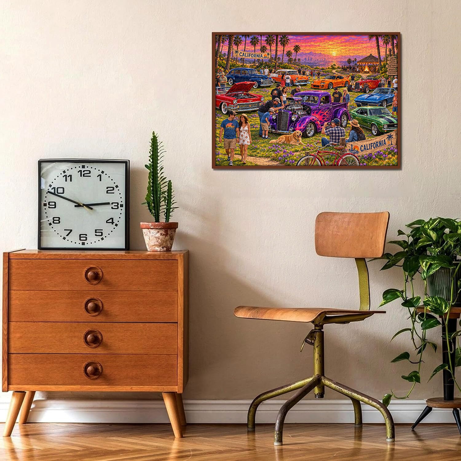 Sunset Car Meet Jigsaw Puzzle 1000 Pieces