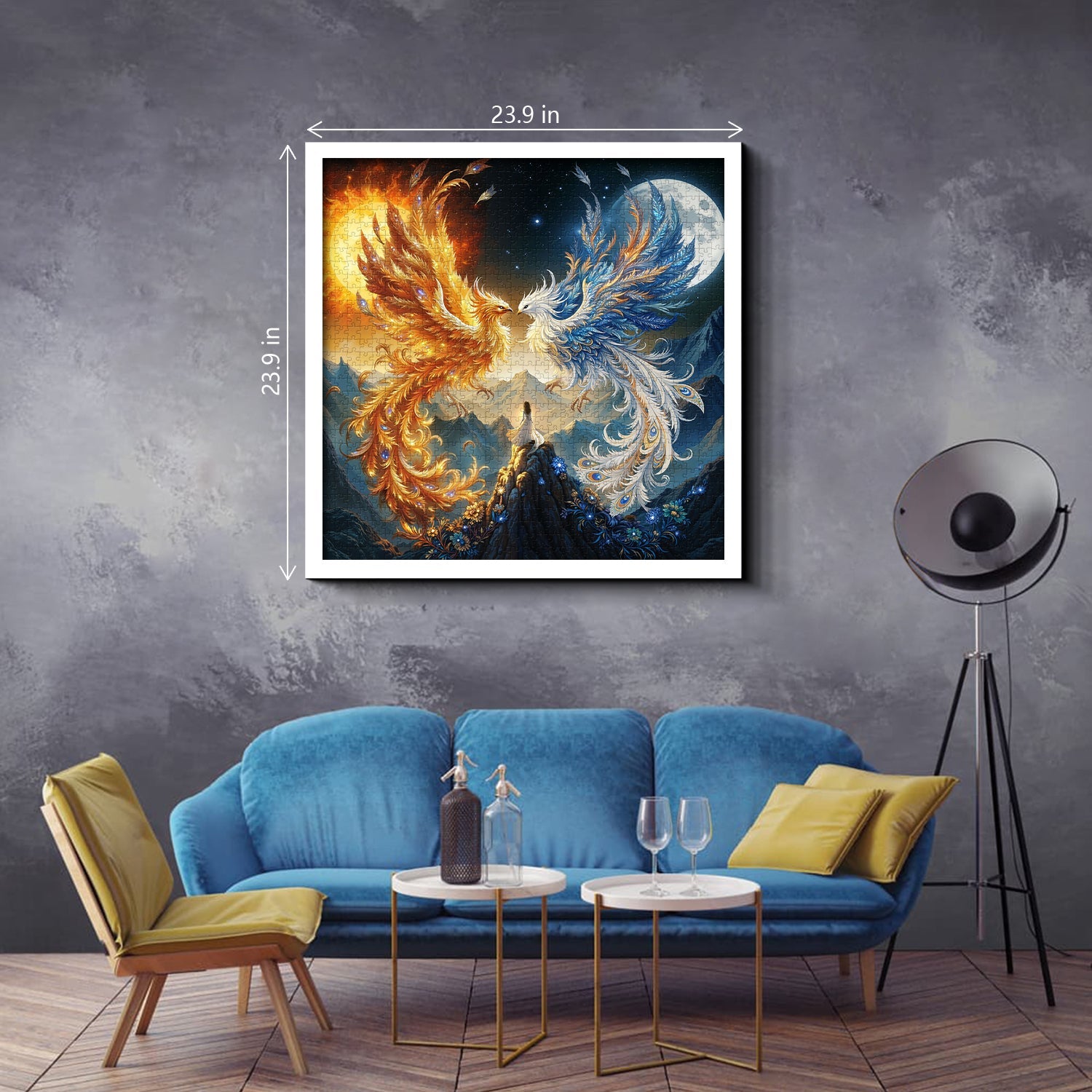 Puzzle Soleil Lune Phénix 1000 pièces